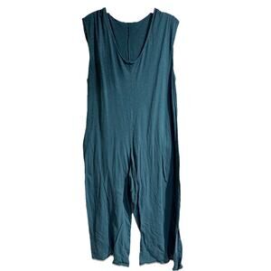 NATURAL LIFE Teal Sleeveless Jumpsuit